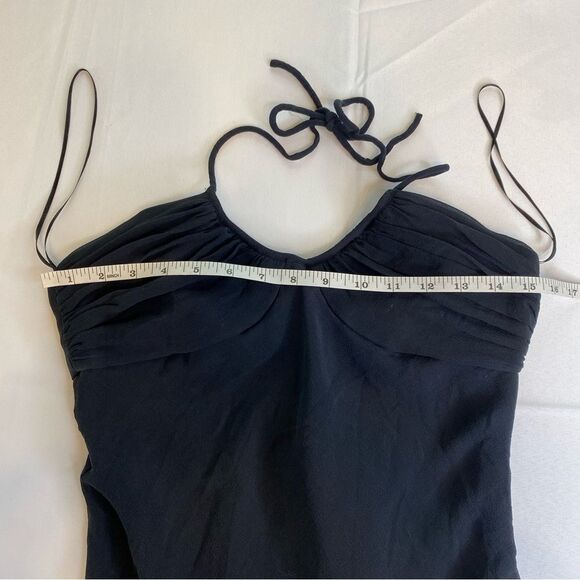 Express Black %100 Silk Halter Top Cocktail Dress Size 6 - Picture 12 of 14